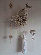 Unieke Houten Wandklok - Klok, Huis en Inrichting, Woonaccessoires | Klokken, Ophalen of Verzenden, Zo goed als nieuw, Analoog