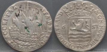 6 stuiver 1765 - scheepjesschelling 1765 Zeeland beschikbaar voor biedingen