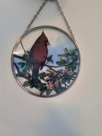 Vintage Glas Raamhanger Northern Cardinal 1989, Huis en Inrichting, Ophalen of Verzenden, Gebruikt