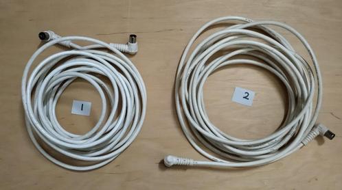 Coaxkabel 2stuks (4,9 & 4,85mtr), Audio, Tv en Foto, Audiokabels en Televisiekabels, Gebruikt, Coaxiale kabel, 2 tot 5 meter, Ophalen of Verzenden