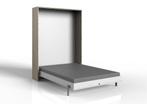 Juist opklapbed verticaal - 140x200 - Wit/eikenkleur, Huis en Inrichting