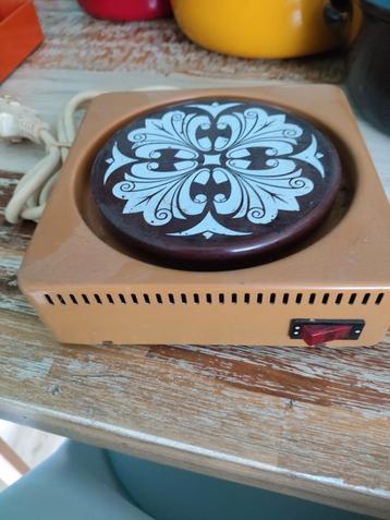Vintage Jaren 70 Warmhoudplaatje - Werkend! beschikbaar voor biedingen
