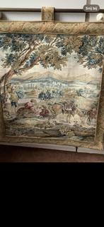 Uniek Frans Aubusson gobelin wandtapijt 66x75cm, Huis en Inrichting, Stoffering | Tapijten en Kleden, Ophalen of Verzenden, Rechthoekig