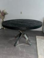 Mangohout eettafel, Huis en Inrichting, Ophalen, Zo goed als nieuw, Rond, 100 tot 150 cm