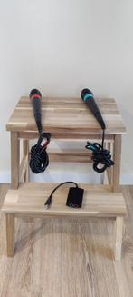SingStar microfoons met converter (voor PlayStation 2 of 3), Ophalen of Verzenden, Zo goed als nieuw, Microfoon, PlayStation 3