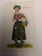 HONTEUSE!   VROUW MET BLAUWE BLOEMEN 1922, Ophalen of Verzenden, 1920 tot 1940, Overige thema's