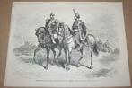 Antieke gravure - Otto von Bismarck te paard - Ca 1875!!, Ophalen of Verzenden