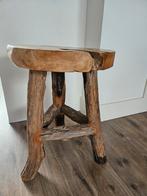 Leuke houten bijzettafel / krukje, Ophalen of Verzenden
