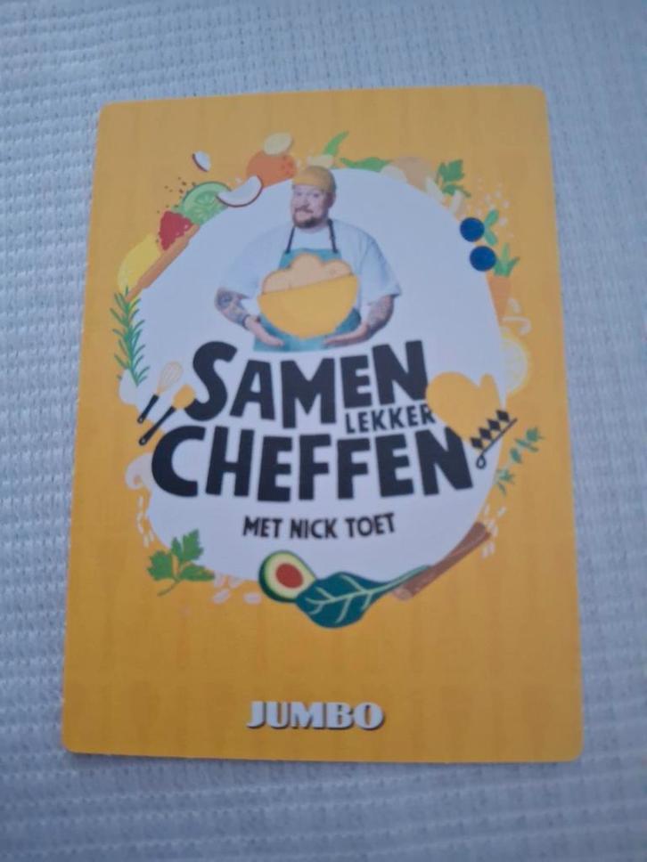 Samen Lekker Cheffen - Nick Toet - Jumbo, Hobby en Vrije tijd, Stickers en Plaatjes, Zo goed als nieuw, Sticker, Ophalen