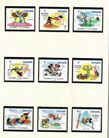 Disney Grenada Olympics LA serie 9 w & Bl beschikbaar voor biedingen