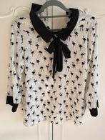 Nieuw zwart wit voile blouse flamingo maat M 38, Kleding | Dames, Blouses en Tunieken, Ophalen of Verzenden, Nieuw, Maat 38/40 (M)