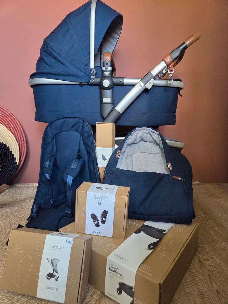 Joolz Geo 2 complete kinderwagen Parrot Blue met accessoires, Kinderen en Baby's, Kinderwagens en Combinaties, Zo goed als nieuw
