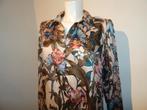 Dante 6 satijn achtig tuniek jurkje blad bloem print 3/40, Overige kleuren, Verzenden, Zo goed als nieuw, Maat 38/40 (M)