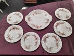 Royal albert lavender rose taart plateau met gebaks bordjes, Ophalen of Verzenden