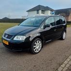 Volkswagen Touran 2.0 110KW 2004 Zwart originele nl auto, Stof, 4 cilinders, 1984 cc, Zwart