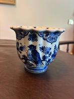 Delfts blauw bloempot / vaasje, Antiek en Kunst, Ophalen of Verzenden