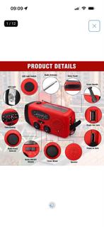 NOG MAAR 6 stuks‼️NOODRADIODraagbare Radio met Zonneenergie, Nieuw, Nvt, Radio, Nvt