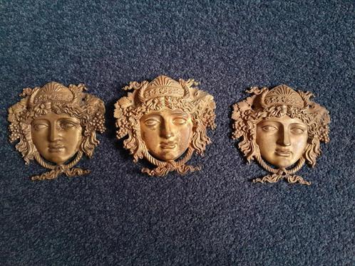Drie Medusa masters - verguld brons - Empire, Antiek en Kunst, Antiek | Koper en Brons, Brons, Verzenden