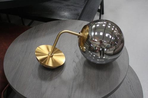 Luxe ronde wandlamp Medina Light & living metaal smoked glas, Huis en Inrichting, Lampen | Wandlampen, Zo goed als nieuw, Glas