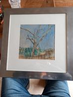 Boom in Landschap - Aquarel of gouache, Ophalen