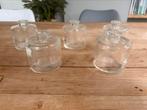 Leuke vaasjes/glazen flesjes ter decoratie, 5 stuks, Gebruikt, Overige kleuren, Ophalen of Verzenden, Glas