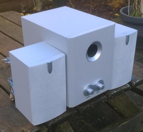 Luidsprekersysteem 2.1 met subwoofer, Audio, Tv en Foto, Luidsprekers, Zo goed als nieuw, Front, Rear of Stereo speakers, Minder dan 60 watt