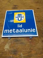Metaalunie bord emaille, Ophalen of Verzenden, Zo goed als nieuw, Reclamebord