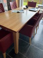Eikenhouten tafel evt met stoelen, 50 tot 100 cm, 150 tot 200 cm, Modern, Rechthoekig