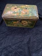 Voorraadblik gedecoreerd met bloemen, Verzamelen, Blikken, Ophalen of Verzenden, Gebruikt, Overige