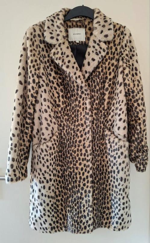 Beaumont jas / mantel met panterprint - maat 38, Kleding | Dames, Jassen | Winter, Zo goed als nieuw, Maat 38/40 (M), Ophalen of Verzenden