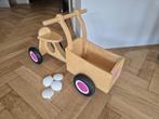 houten bakfiets loopfiets met naam naar keuze, Ophalen, Zo goed als nieuw, Loopfiets