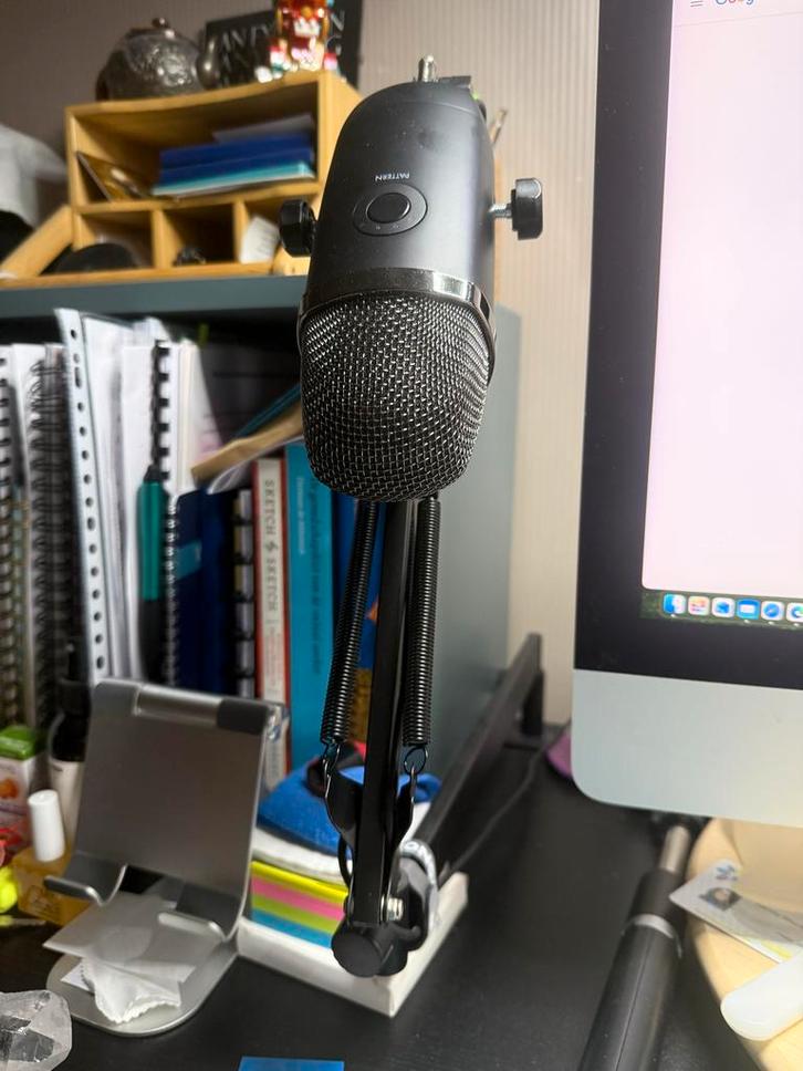 Blue Yeti Microfoon met Bureau Arm, Muziek en Instrumenten, Microfoons, Zo goed als nieuw, Studiomicrofoon, Ophalen of Verzenden