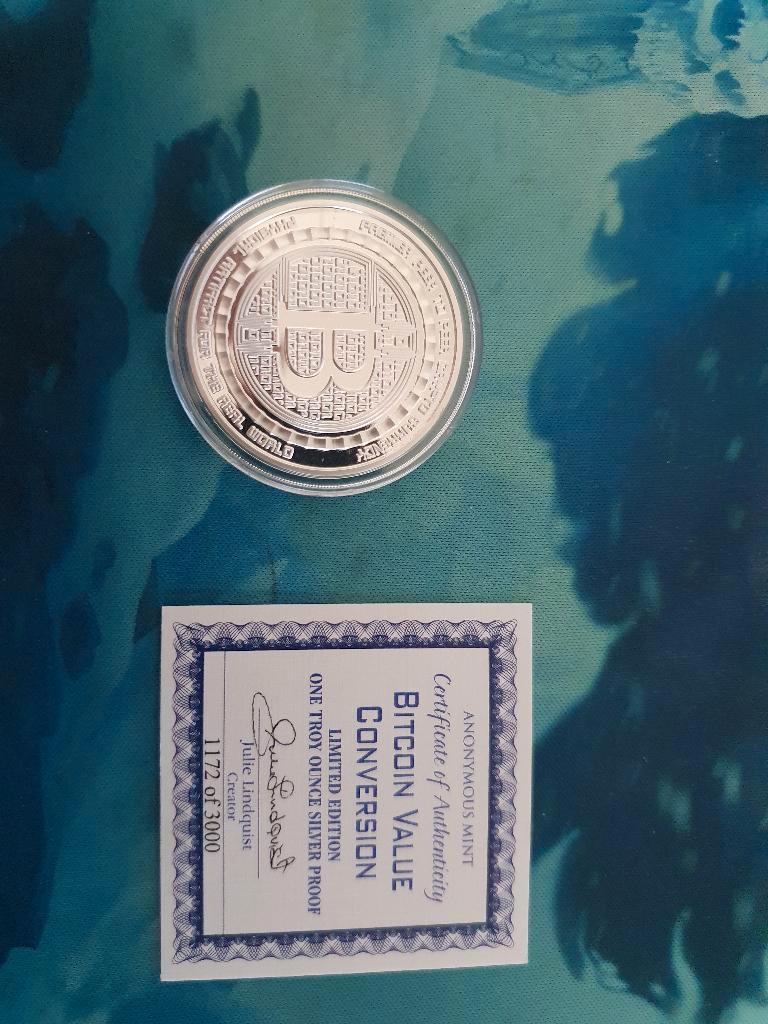 ≥ .999 Zilveren munt bitcoin Anonynous Mint — Munten | Europa |  Niet-Euromunten — Marktplaats