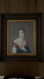 Schilderij met prent, Antiek en Kunst, Kunst | Schilderijen | Klassiek, Ophalen of Verzenden