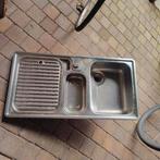 RVS gootsteen / spoelbak, Ophalen, Gebruikt, 25 tot 50 cm, Minder dan 100 cm