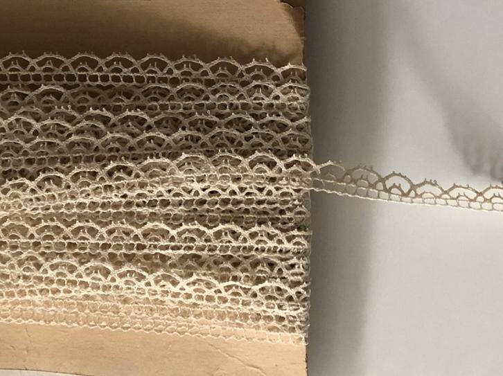 Kanten randje op rol - crème - kant rand - retro brocante, Hobby en Vrije tijd, Stoffen en Lappen, Nieuw, Katoen, 120 cm of meer