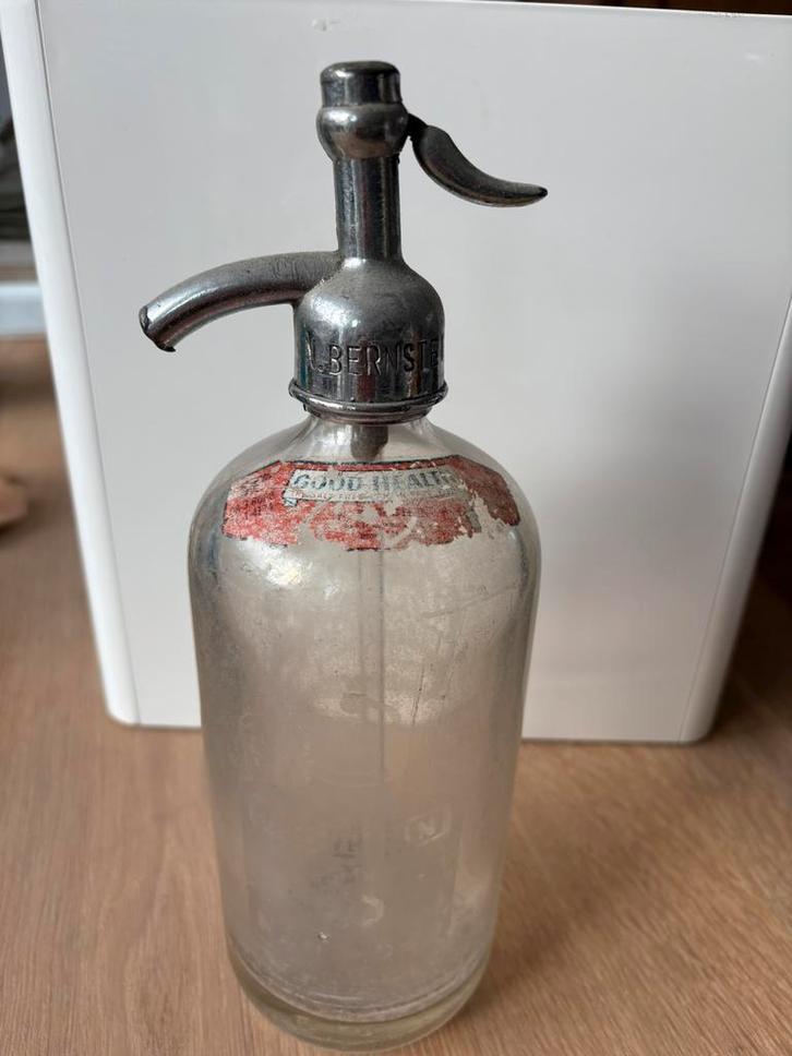 Franse, glazen spuitfles, Antiek en Kunst, Antiek | Glas en Kristal, Ophalen of Verzenden