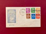 Israël FDC Hebreeuwse Post 1948, Postzegels en Munten, Postzegels | Eerstedagenveloppen, Ophalen of Verzenden, Beschreven, Rest van de wereld