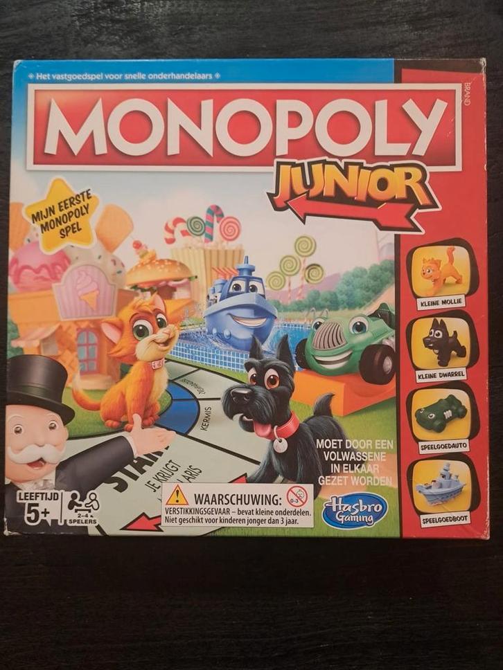 Diverse Kinderspellen - Monopoly Junior, Rara, Tik Tak Boem, Hobby en Vrije tijd, Gezelschapsspellen | Bordspellen, Gebruikt, Een of twee spelers