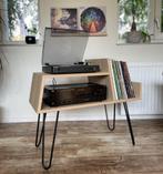 Eiken LP kast meubel voor platenspeler, versterker & vinyl, Huis en Inrichting, Kasten | Overige, Nieuw, Audiomeubel, Ophalen
