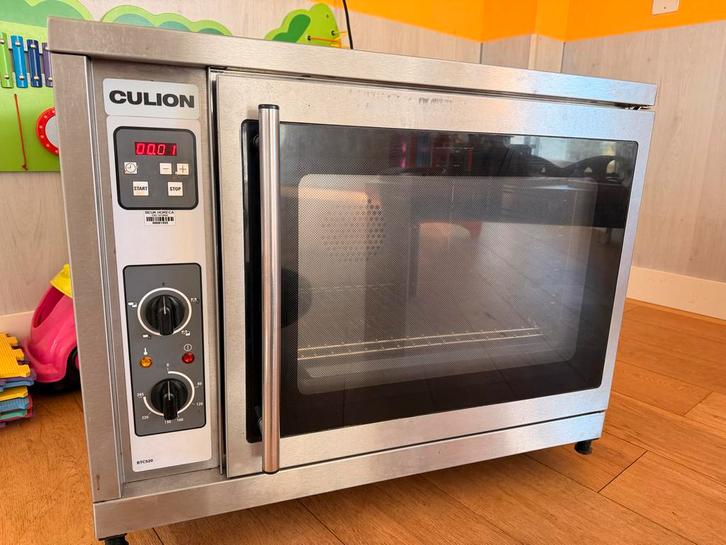 Professionele Heteluchtoven - RVS, Timer, Grill, Witgoed en Apparatuur, Ovens, Gebruikt, Vrijstaand, Oven met grill, 45 tot 60 cm