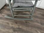 Lichtgrijze Schommelstoel - Relax en Comfort, Huis en Inrichting, Stoelen, Ophalen, Gebruikt, Hout, Eén