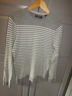 G591 Scotch & Soda mt M trui gebreid grijs wit streepje, Zo goed als nieuw, Grijs, Scotch & Soda, Verzenden