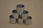 Set van 6 Metalen Servetringen - Modern / Strak Design, Overige materialen, Gebruikt, Overige typen, Ophalen of Verzenden