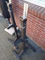Squatsteunen met spotters, Sport en Fitness, Ophalen, Zo goed als nieuw, Metaal