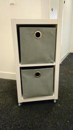 Kallax kast met achterpaneel en wieltjes, Ophalen, Gebruikt, Minder dan 150 cm, 25 tot 50 cm