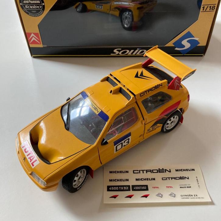 Citroën ZX Dakar van Solido 1:18, Hobby en Vrije tijd, Modelauto's | 1:18, Zo goed als nieuw, Auto, Solido, Verzenden