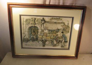 Prachtige 3-dimensionele Artprint 'Groeten en Fruit' - Pieck beschikbaar voor biedingen