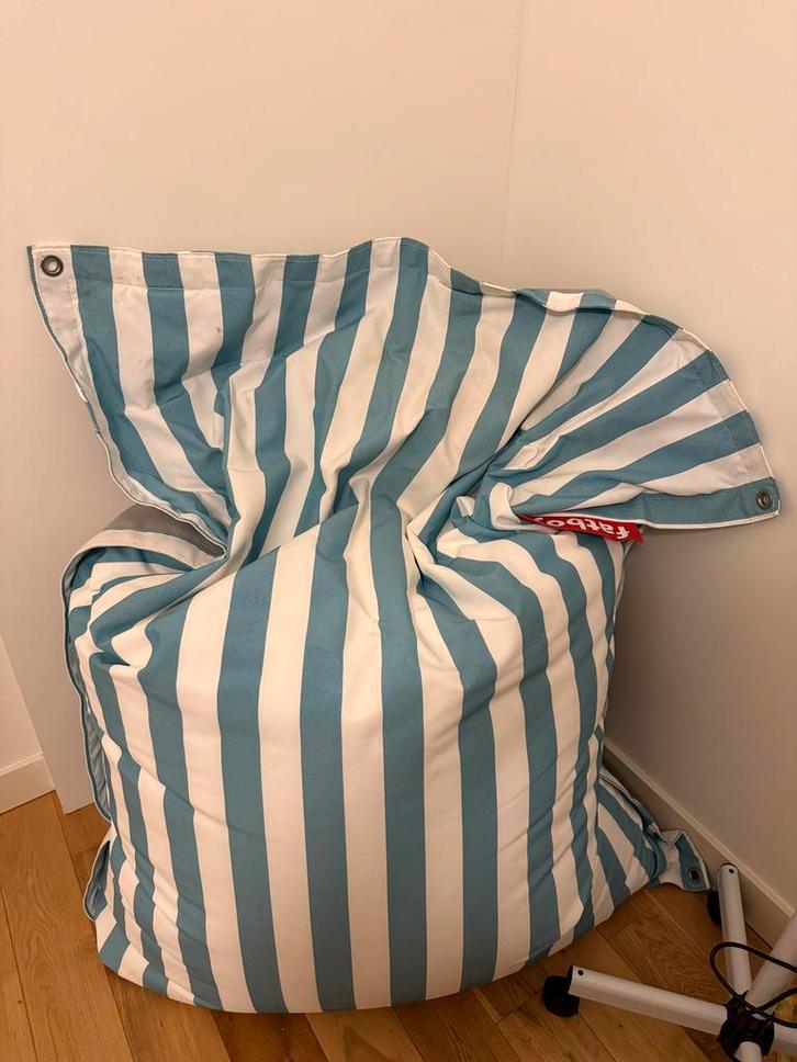 Fatboy Floatzac wit/blauw azur, Huis en Inrichting, Zitzakken, Zo goed als nieuw, Blauw, Ophalen