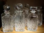 Engelse vierkante kristallen karaffen (zie alle foto's), Glas of Glazen, Ophalen of Verzenden, Overige stijlen, Glas